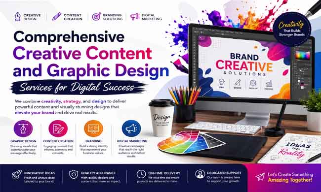 Comprehensive Creative Content and Graphic Design Services for Digital Success